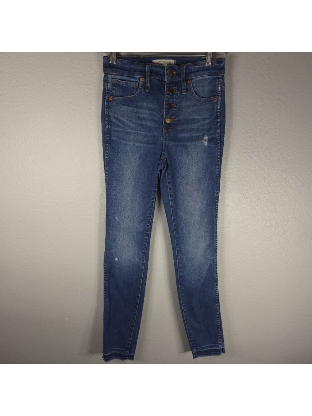Madewell Jeans Size 24 Skinny 10" High-Rise Cutout Blue Medium Wash Blue